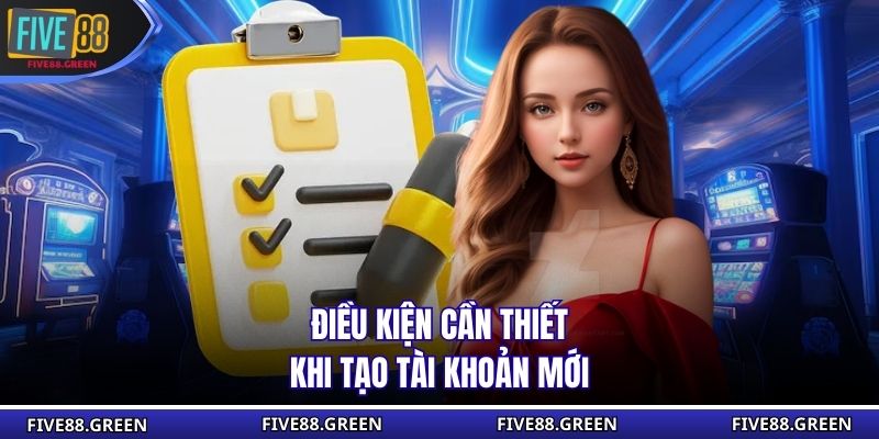 Điều kiện cần thiết khi tạo tài khoản mới
